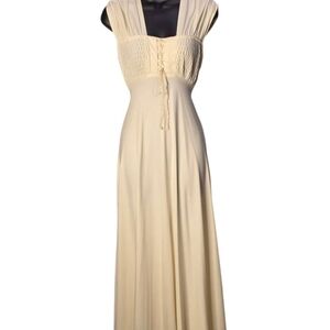 Elegant Jody Of Califirnia Cream Maxi Dress With Matching Shawl
